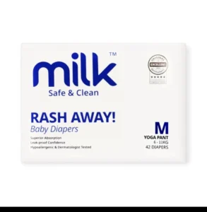 Milk Baby Diaper Yoga Pants ( Medium )- 42 Pcs (6-11kg)