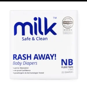 Milk Baby Diaper Flexi Tape( New Born ) – 22 Pcs ( upto 5kg )