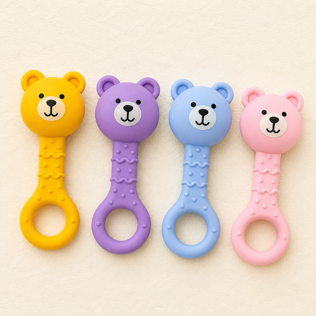 Tiny Bear Silicon Teether & Rattle