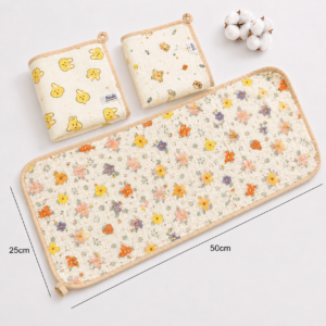 4 Layers Crinkled Muslin Burp Cloth - Pack of 1 (Assorted Design)