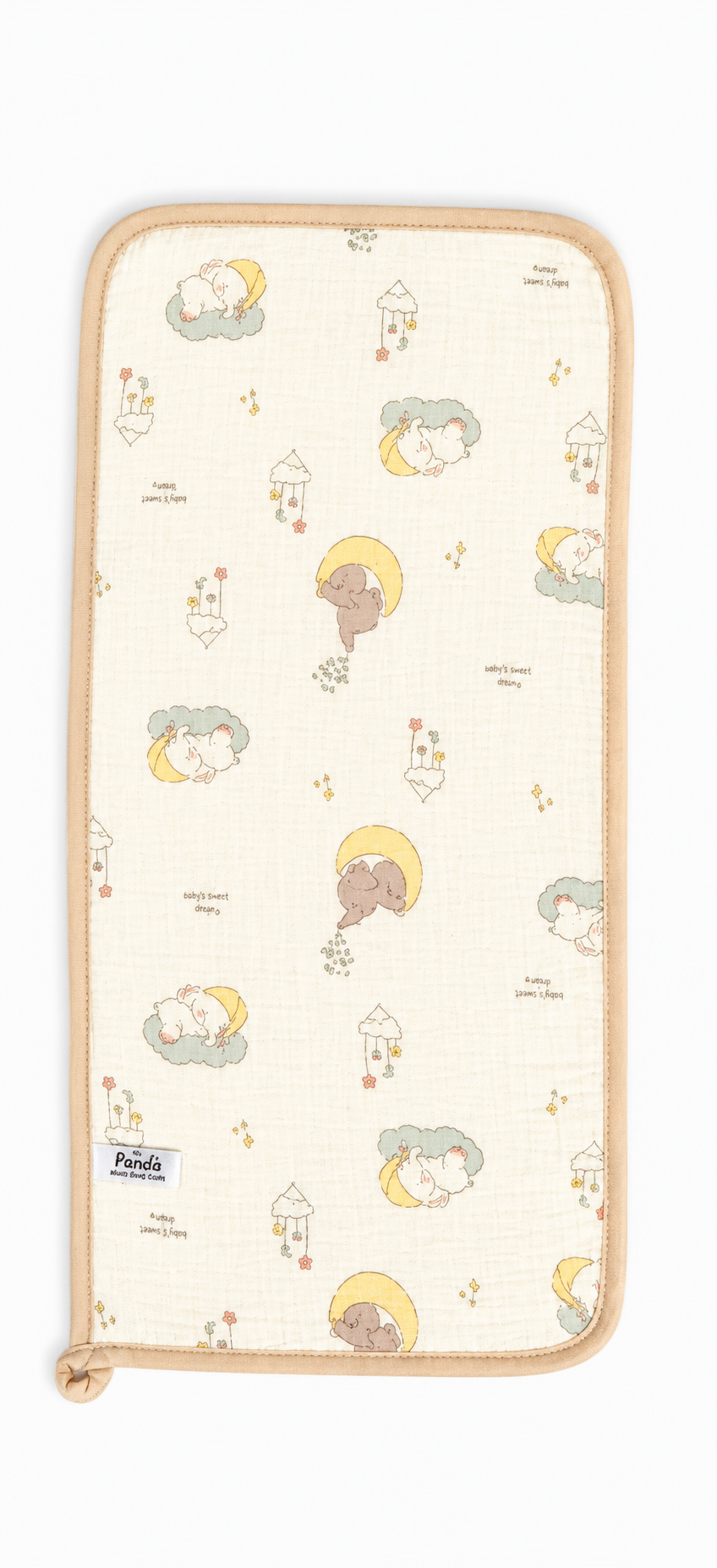 4 Layers Crinkled Muslin Burp Cloth - Pack of 1 (Assorted Design) - Image 2
