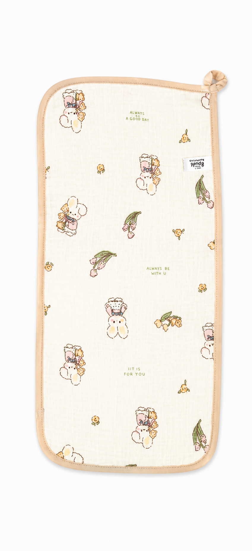 4 Layers Crinkled Muslin Burp Cloth - Pack of 1 (Assorted Design) - Image 8