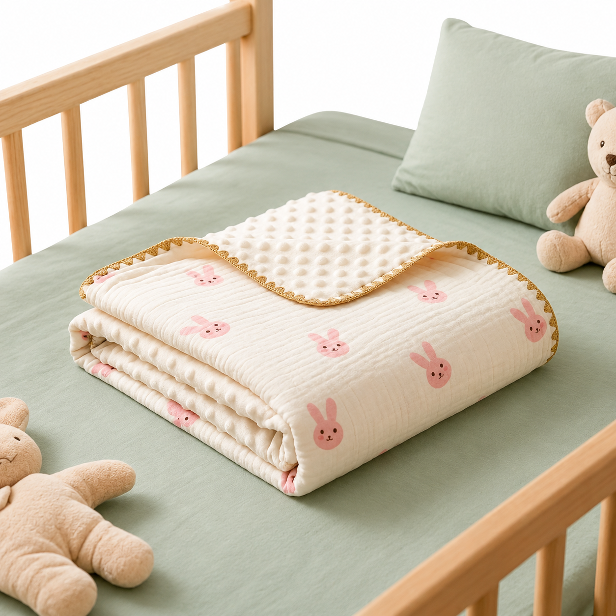 Muslin Quilt Bubble Blanket(110*100 cms) - Image 2