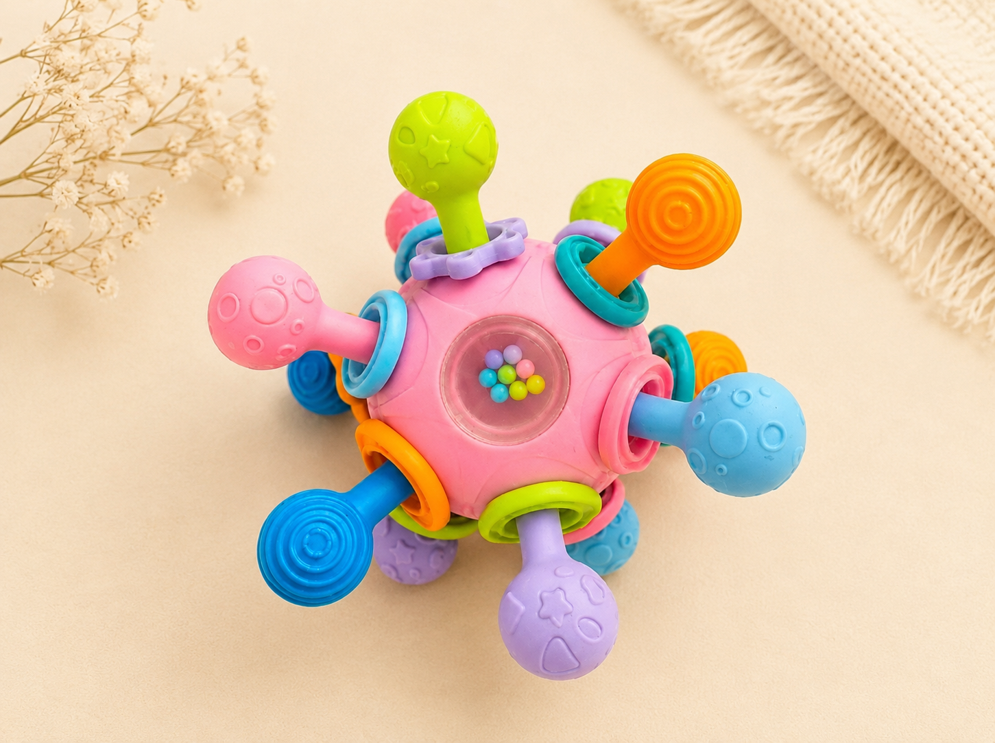 Silicone Multi-Sensory Baby Teething Ball - Image 2