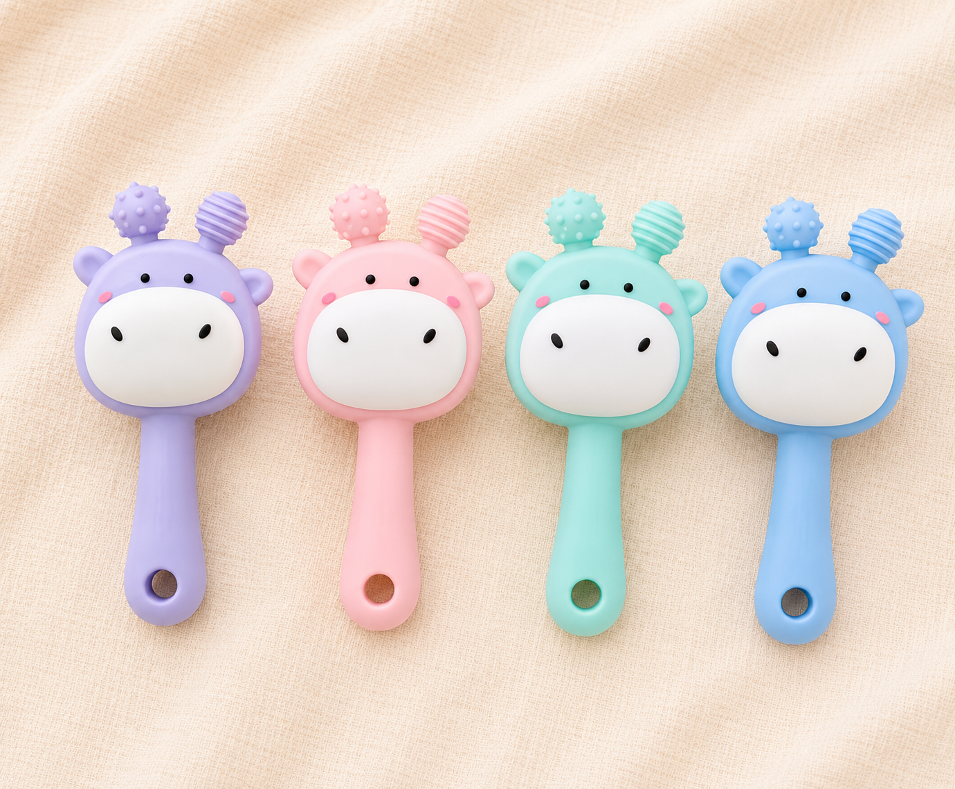 Giraffe Silicon Teether & Rattles